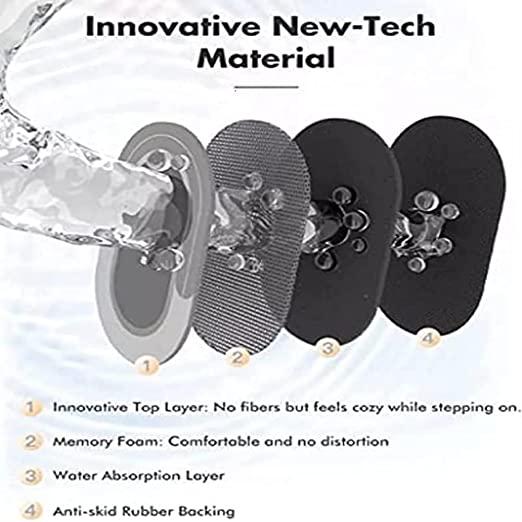 Water Absorbing Anti Slip Floor Mat, Bath Mat | Cushion Mat Super Absorbent Soft Carpet, Quick Dry Dirt Barrier For Bathroom Home, Office (40X60Cm, Assorted Color any 2)